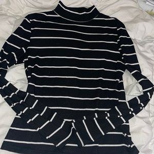Striped black long sleeve Tee